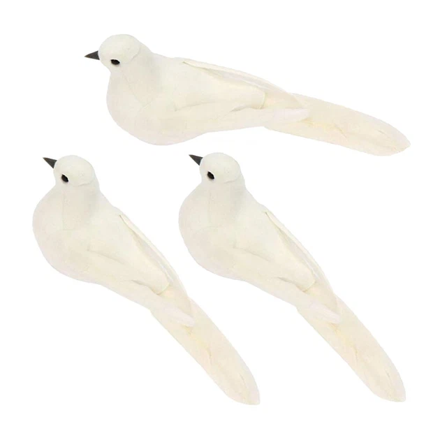 3 Stück handgefertigte Vögel Taube Garten Terrasse Rasen Home Decor Statue