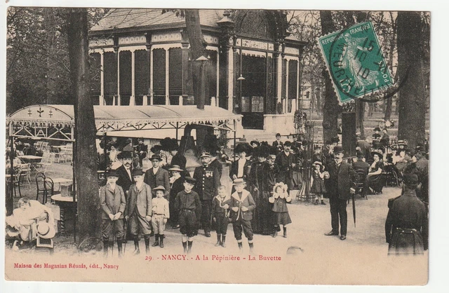 NANCY - CPA 54 - LA PEPINIERE - la Buvette - beau plan Animée