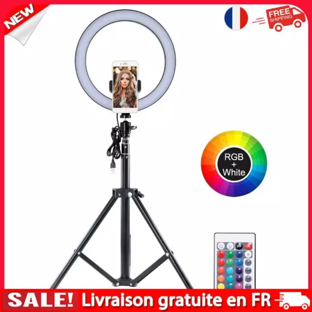 10 Inch LED Selfie Ring Light RGB Selfie Ring Light for Makeup Live Streaming