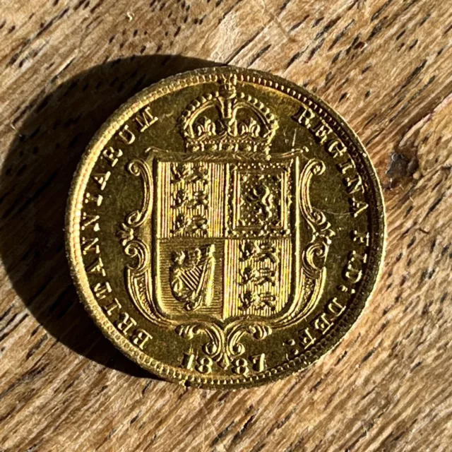 Victoria Gold Half-Sovereign, Jubilee Head Shield Back Type, 1887