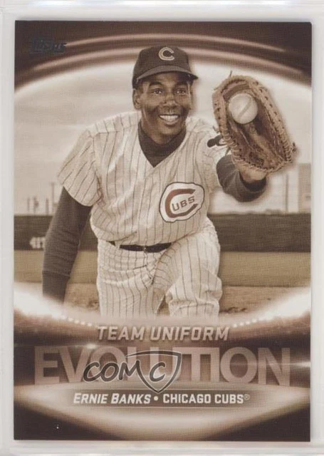 2019 Topps Evolution Of Team Logos/Uniforms Kris Bryant Ernie Banks #EO-10 HOF