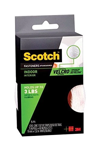 Indoor Fasteners RF4740 3/4x5 ft (190 mm x 152 m) White 1 Set of Strips (2EA)