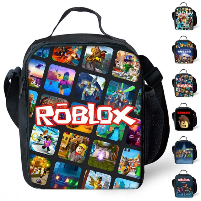 Roblox Insulated Lunch Bag Adult Kids Reusable School Picnic Food Storage Bags