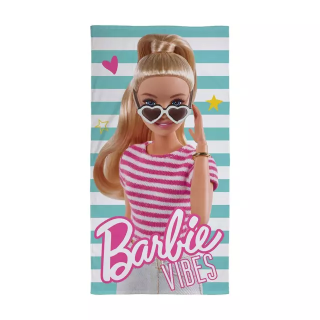 Barbie Vibes Serviette 100% Coton Velours Doux Sentez Bain Plage Piscine