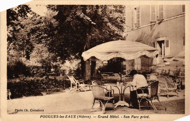 CPA POUGUES-les-EAUX - Grand Hotel - Son Parc prive (457218)