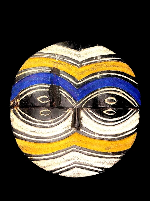 Maschera africana antiquariato arte tribale Volto vintage Legno intagliato...