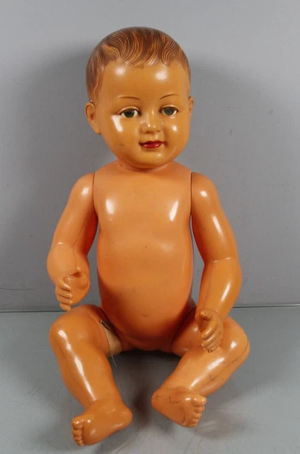 Ancien Poupon Baigneur SNF 52 En Celluloïd - Poupée Française Vintage
