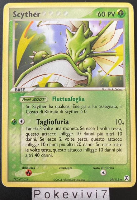 Carte Pokemon SCYTHER 29/112 RARE Bloc EX Italien ITA