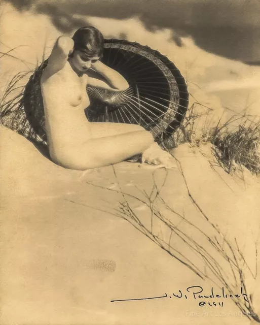 James Wallace Pondelicek Photo Nude at Seashore  1911