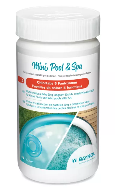 BAYROL Mini Pool & Spa CHLORE 5 FONCTIONS Pastilles 20g - 1kg | Traitement