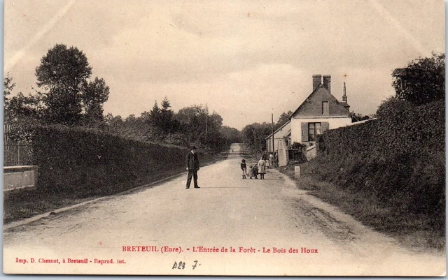 27 BRETEUIL - l'entree de la foret - le bois des houx.