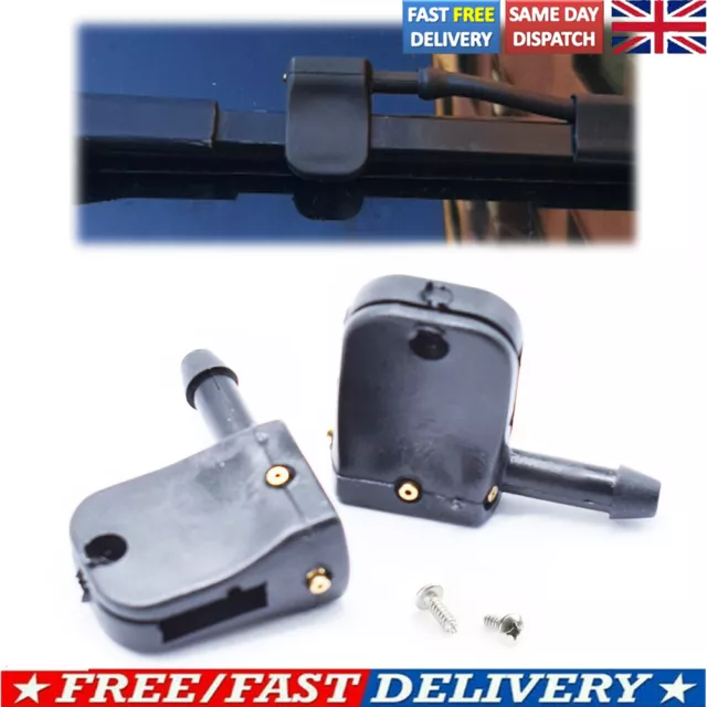 Universal UK Front Windscreen Wiper Washer Spray Jet Nozzle Mounted 9mm 12mm Arm