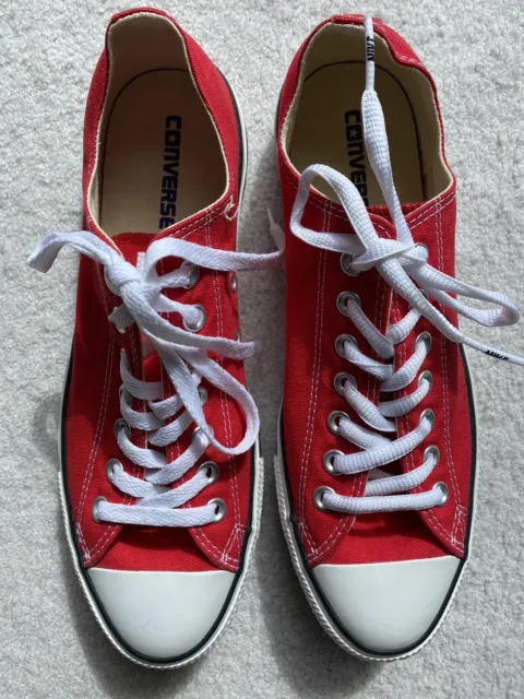 New Converse Chuck Taylor All Star Red Low Top Unisex Men’s 9 Women’s 11 Shoes