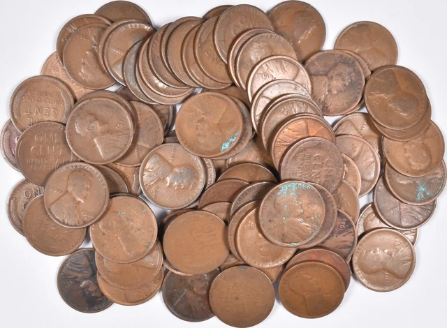 Roll of 50 1920-D Lincoln Wheat Cent - Huge Hoard Collection Lot *0007