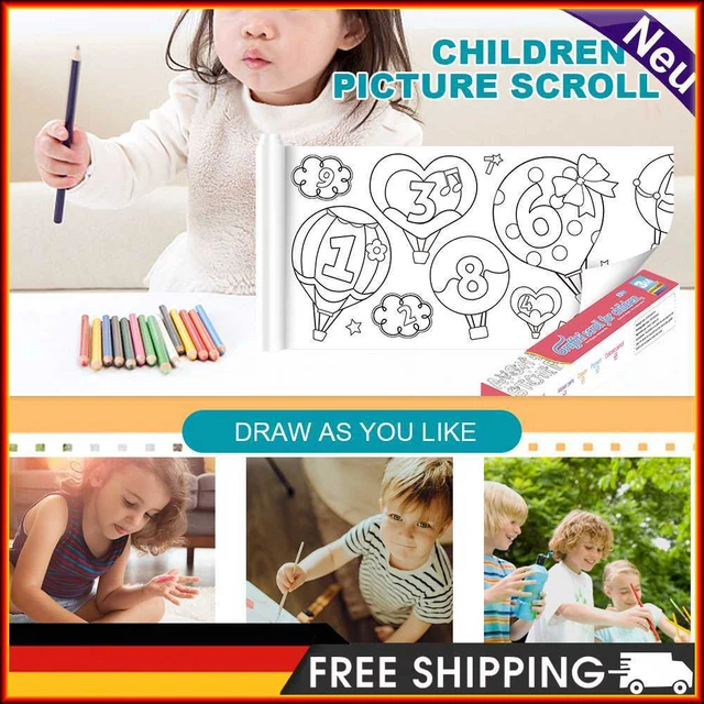 DIY Color Filler Paper multiusos con lápiz para regalo infantil (números libro