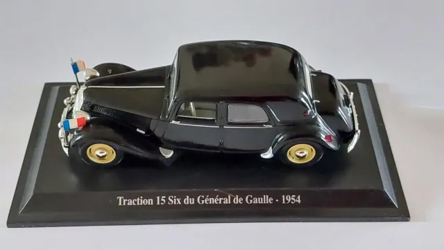 Citroen Traction 15 Six Du General De Gaulle 1954 1/43 Noir Uh