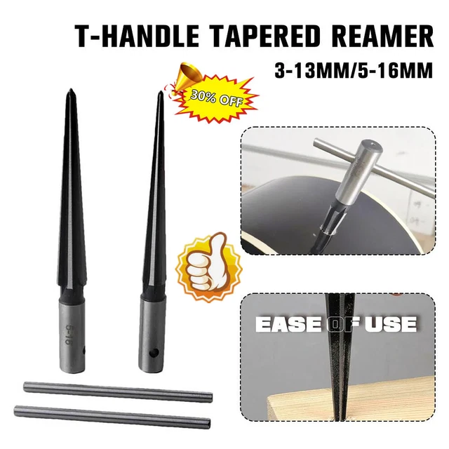 2xT Handle Tapered Reamers Set 1/8 " to 1/2 " & 5/32 " - 7/8 " Bridges Pins New
