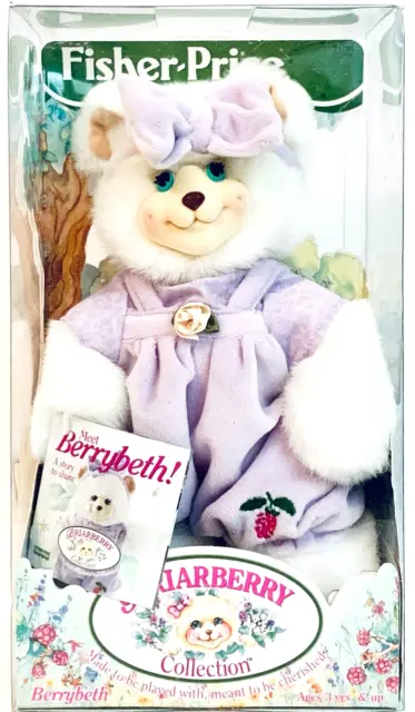 1 Ct Fisher Price 1998 Briarberry Collection Berrybeth 10" Teddy Bear Plush NIB