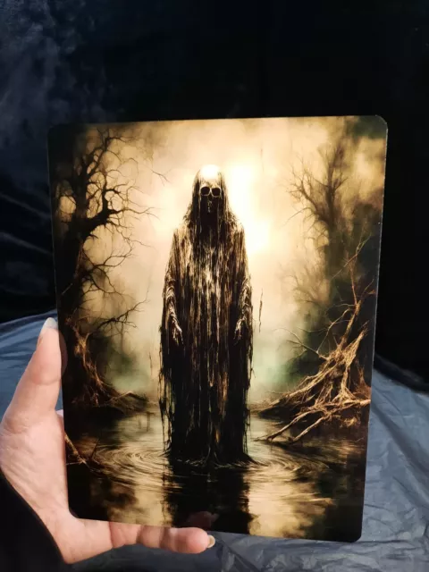 Swamp Spirit Ghost Eerie Spooky Weird Metal Art Plaque sign Print 20cm x 15cm