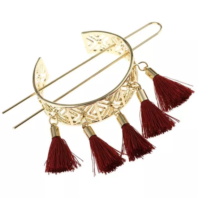 Vintage Geometric Feather Leaf Sticks Hairpin Clip Women Bridal Hair Accessories 3