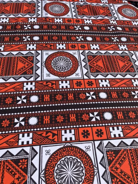 Polynesian Block Print Tattoo Fabric by the Yard 58” Newest Design - Premium 3