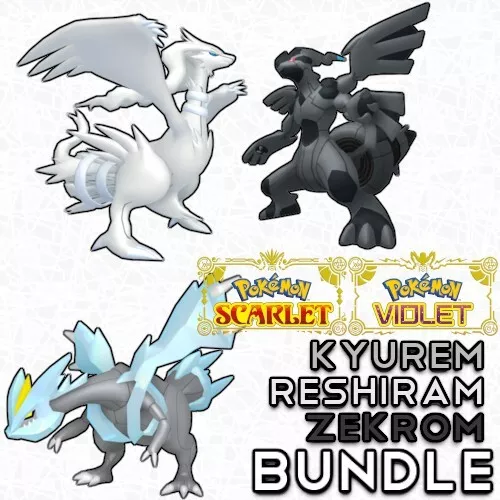 Shiny 6IV Kyurem, Reshiram and Zekrom with Master balls Bundle for Pokemon  Sword and Shield - elymbmx