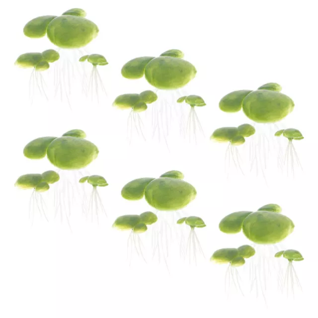 18 Pcs Lentilles D'eau Artificielles Décor De Paysage D'aquarium Plantes Mini