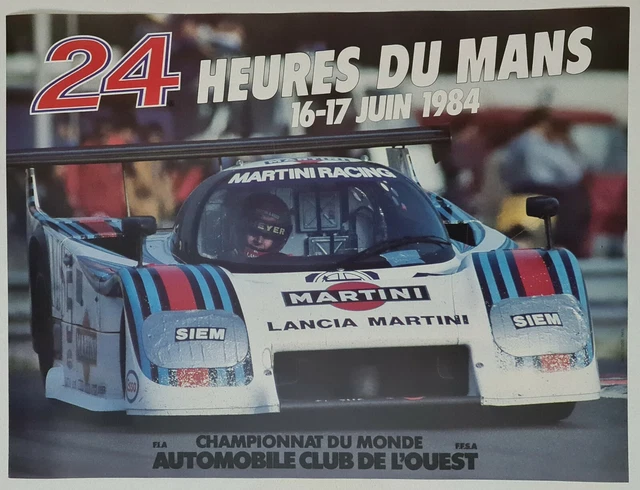 SARTEC 24 HEURES du Mans 1984 Affiche Originale Sport Loire Sarthe 141