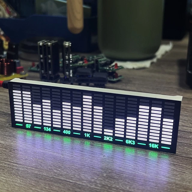 MUSIC SPECTRUM LED Display Sound-Controlled Audio Level Indicator VU ...
