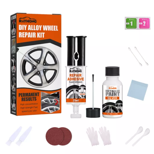 Alloy Wheel Repair Kit Rim Car Auto Scratch Removal Dent Kerb Rash Remove