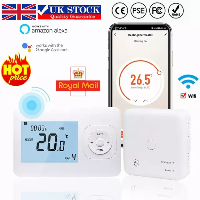 Smart Home WiFi Thermostat Gas Boiler Water Room Central Heating Control Alexa