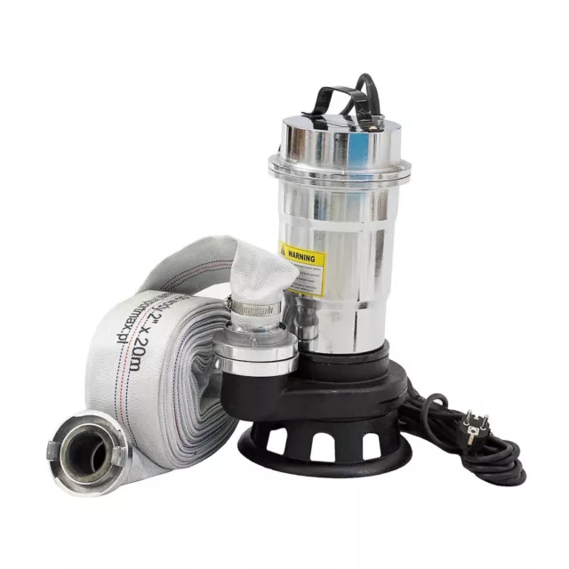 Pompa sommersa 550 W pompa acque reflue pompa acqua sporca NITRO 18000L/h + tubo C 20 m