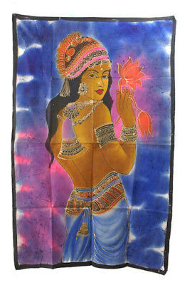 Batik Femme Hindoue Erotique 115x 74cm Tenture murale 06