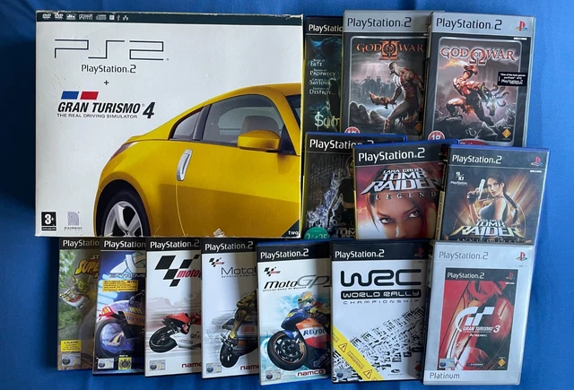 Sony PlayStation 2 PS2 Console sottile Gran Turismo 4 Edizione in scatola - 14 giochi PAL