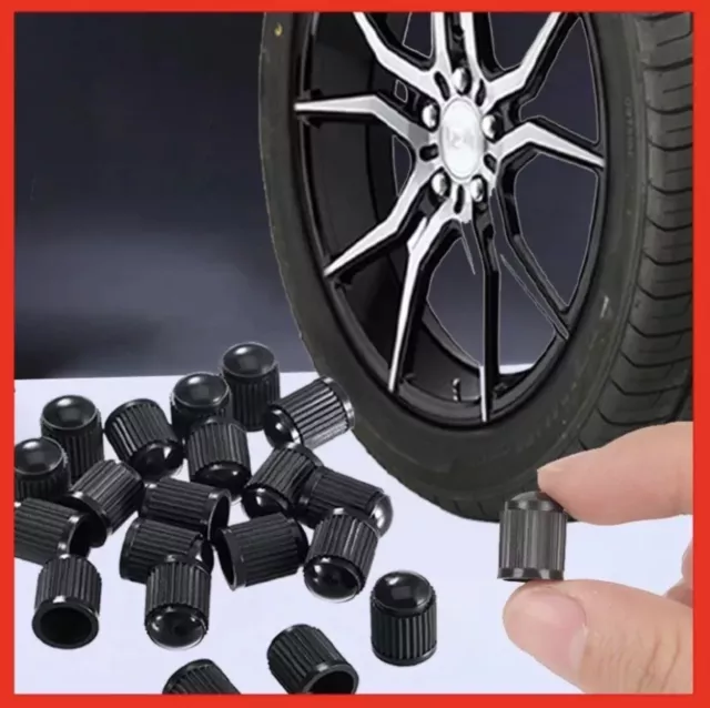 10 Piezas Tapas de Rueda Negro Neumático Tapa Tapon para Coche Camión Moto Tapón