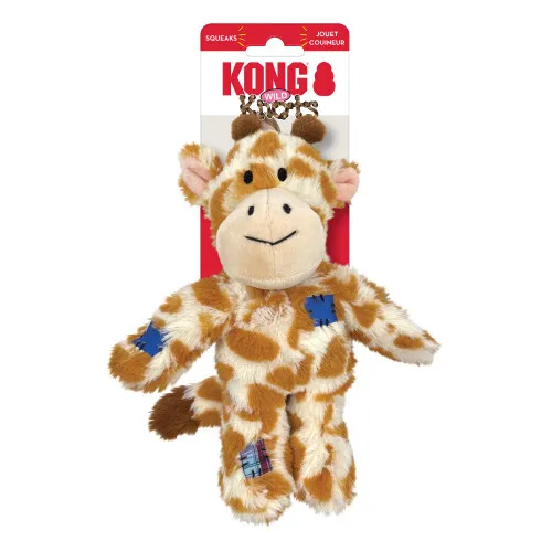 Kong Wild Noeuds Chien Jouet Girafe; 1 Chaque / Sm / M