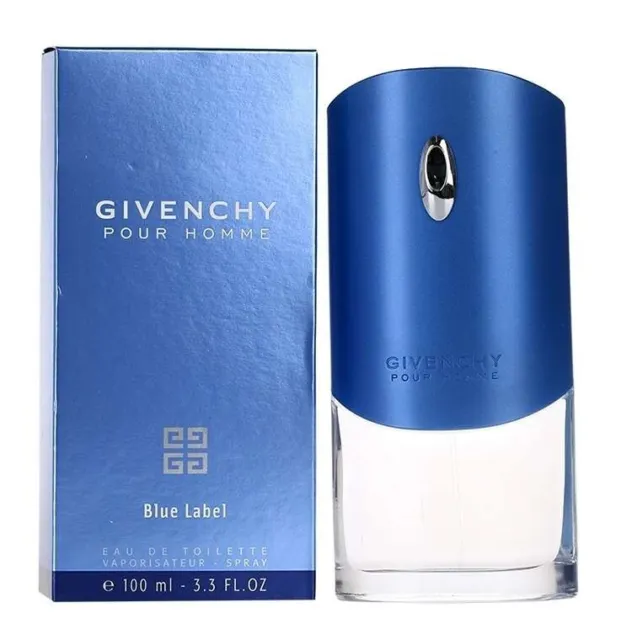 Givenchy Pour Homme BLUE LABEL EDT Spray For Men New in Box 3.3 oz(100ml)