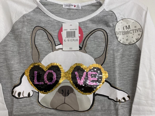 Knit Works Girls ADORABLE top -XL NWT