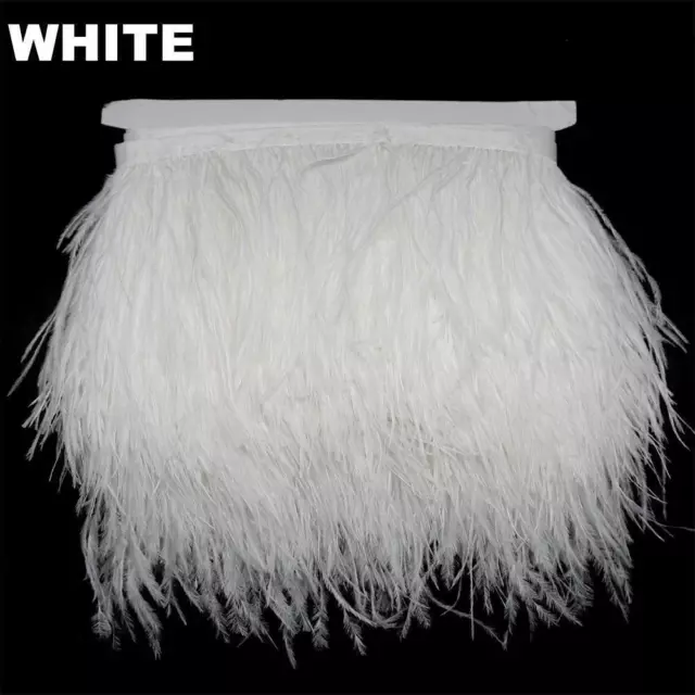 26 COLOURS QUALITY Ostrich Feather Fringe Trim For Millinery Craft Hat ...