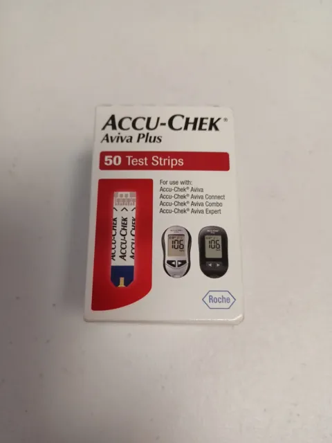 Tiras reactivas para diabéticos AccuChek Aviva Plus 50 quilates envío gratuito caja como nuevas