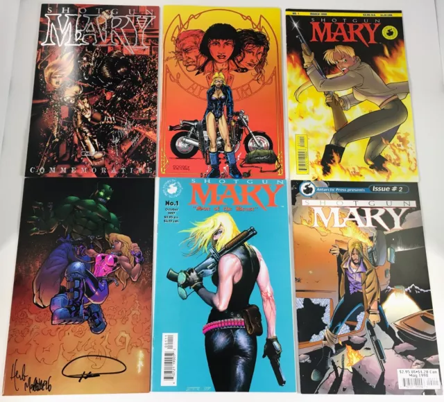 Lot Of 7 Shotgun Mary #1-3 Complete Set + 2 Ltd Variants Signed + More  Ap 1995