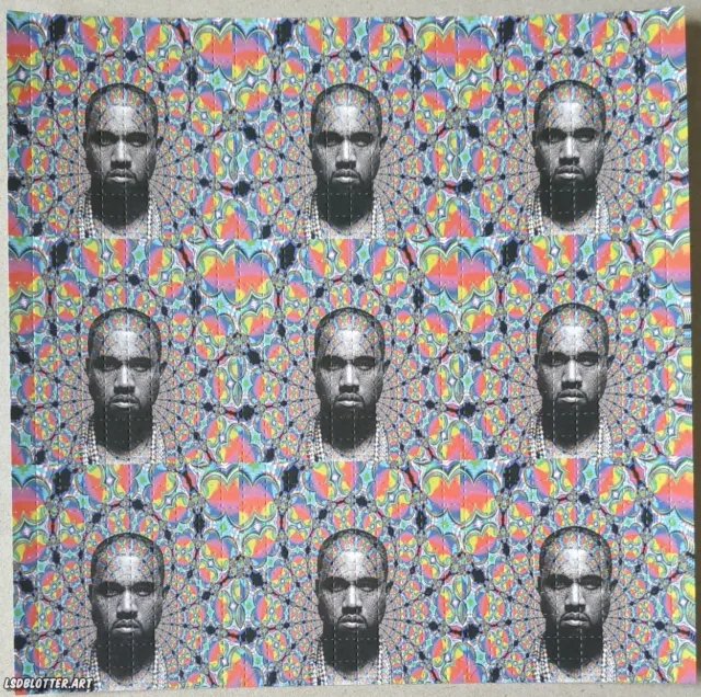 Original Blotter Art Kanye Pass The Acid Test 9 Panel by Monkey