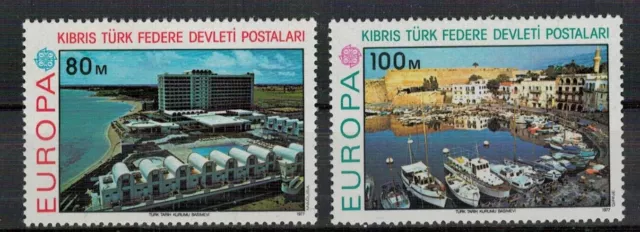 Türkisch Zypern: Nr. 41-42 ** postfrisch / Cept 1977