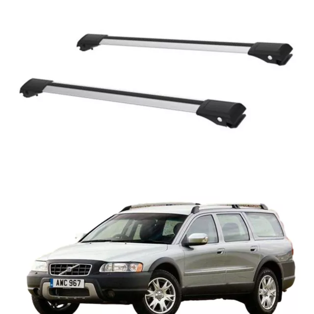 Roof Rack Cross Bars Set to fit Volvo XC70 2000-2007 Gray Set