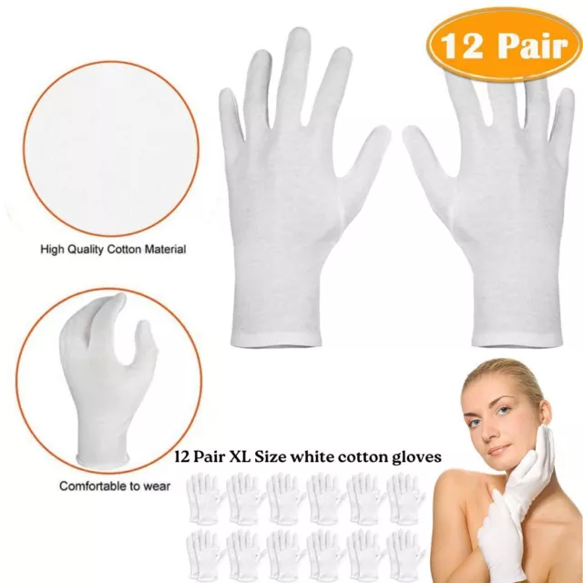 White Cotton Stockinette Gloves Liner Moisturising Eczema Butler Beauty Magician