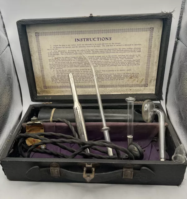 Antique Master Violet Ray Generator Plasma Quack Doctor  Medical Device