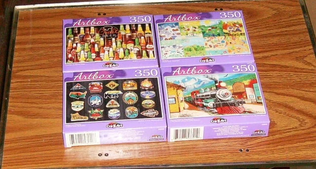 4 Different 350 Piece Jigsaw Puzzles - New - FREE Shipping