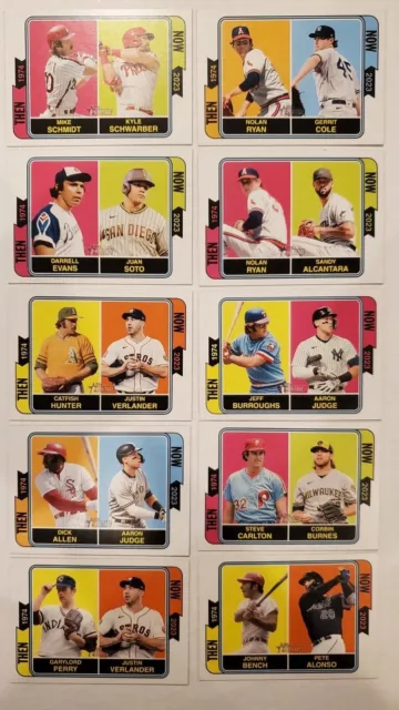 2023 Topps Heritage - THEN & NOW INSERTS - Card #s 1-15 - U Pick