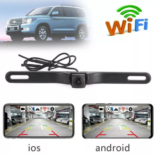 Backup Wireless Camera WiFi Car Rear View Rückfahrkamera für iPhone Android AH