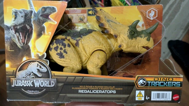 JURASSIC WORLD WILD Roar Regaliceratops Dinosaurio Juguete Dino Trackers Mattel Nuevo EUR 19,41 - ES